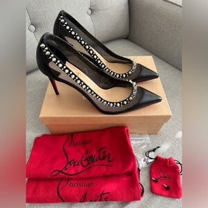 Christian Louboutin Galativi Spikes 85 Nappa 39 Worn Once!